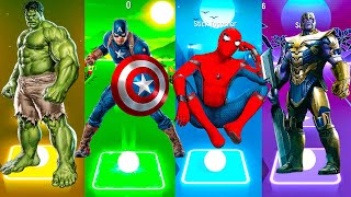 Hulk 🆚 Captain America 🆚 Spider man 🆚 Thanos 🎶 Who Is Best [upl. by Ariaes]