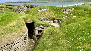 Skara Brae on the Orkney Islands 🏴󠁧󠁢󠁳󠁣󠁴󠁿 [upl. by Enyleuqcaj987]