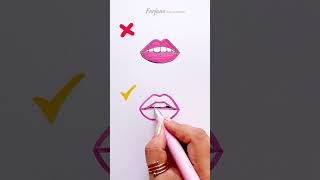 How to draw Lips 👄 art drawing shorts [upl. by Berard578]