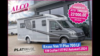 KNAUS Van TI Plus 700 LF Platinum Selection 2024  Alco Wohnmobile [upl. by Scarlett]