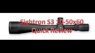 Sightron S3 1050x60 brief review [upl. by Viguerie]