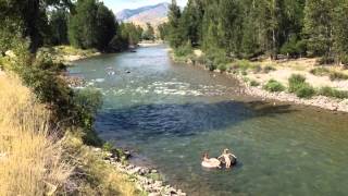 August 16 tubing the Methow River in Winthrop WA [upl. by Acimot]