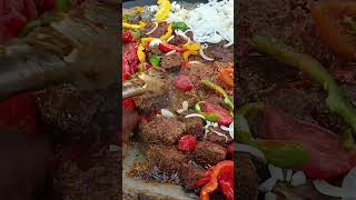 Street Food in Tehran Kebabs at Bab Homayoun  Persian Food streetfoodiran food shorts [upl. by Esenwahs]