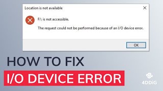 5 Ways How to Fix External Hard Drive IO Device Error in Windows 10 [upl. by Eenahs]