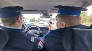 Départ en intervention Police Secours  Bouchons de Wittelsheim 2023 [upl. by Imar511]