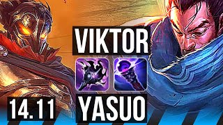 VIKTOR vs YASUO MID  700 games Dominating  KR Master  1411 [upl. by Wolliw]