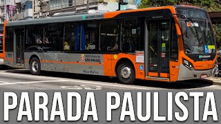 Parada Paulista Rua da Consolação  Movimentação de Ônibus 653 [upl. by Nicolea]