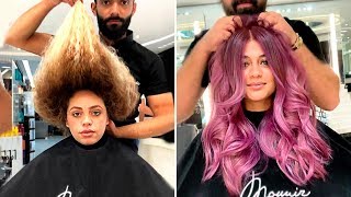 INCREÍBLES TRANSFORMACIONES DE CABELLO 2019  ANTES Y DESPUÉS [upl. by Tihom]