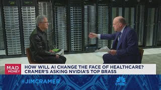 Nvidia CEO Jensen Huang goes oneonone with Jim Cramer [upl. by Aneem378]