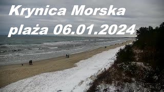 Krynica Morska plaża 06012024 [upl. by Rayham]