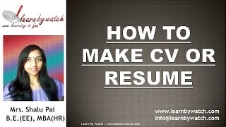 How to make CV  Resume English [upl. by Hnil279]