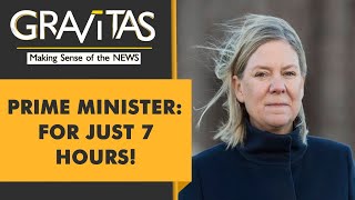 Gravitas Swedens first woman Prime Minister quits 7 hours after taking office [upl. by Ayikal]