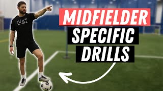 Midfielder Specific Drills  Individual Midfielder Training [upl. by Gavrielle]