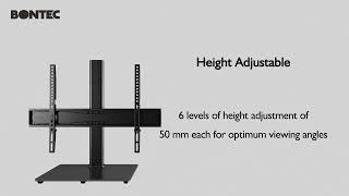 BONTEC Universal Desktop TV Stand Review  Height Adjustable Stand for 3265 inch TVsST13 [upl. by Blondy]