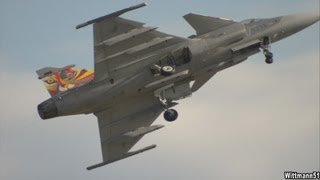 2013 Międzynarodowe Pokazy Lotnicze Radom Air Show‏  Czeski JAS 39C Gripen [upl. by Sinnaiy]