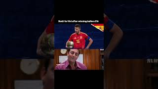 Rodri to vini after winning the ballon dor 😂ballondorwinner fifaballondor viralshort trending [upl. by Wenda]