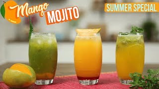 3 Varieties of Mango Mojito Recipe  How to Make the Perfect Mojito Cocktail  Summer Cooler  Varun [upl. by Gemmell110]