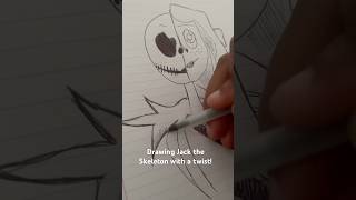 Drawing Jack the Skeleton for Halloween with a twist [upl. by Ahsineg]