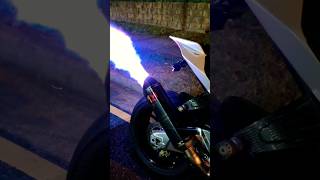 Aprilia RSV4 with Akrapovic exhaust and Gabro tune shooting flames [upl. by Willing]