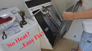 Dryer Not Heating  How to Diagnose amp Repair  Complete Instructions [upl. by Kendell153]