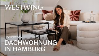 Skandinavisch modern wohnen  So gemütlich lebt Birte über den Dächern Hamburgs  Roomtour [upl. by Duval]