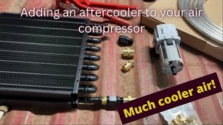 Adding an aftercooler to air compressor Much cooler air [upl. by Atteuqaj]