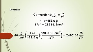 conversion de gcm3 a lbft3 [upl. by Anyd]