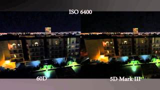 Canon 5D Mark III vs Canon 60D ISO Comparison shooting video [upl. by Mathian381]