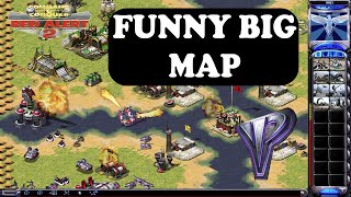 Red Alert 2 Yuri Tactician in Funny big map  1 v 3 [upl. by Kleeman]