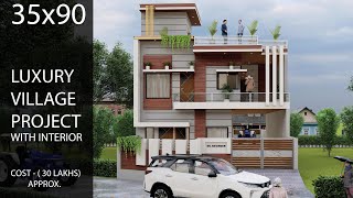 35x90 House design project in Nagla village by BADHRAN CONSTRUCTION [upl. by Kendrick2]