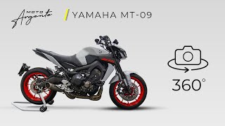 Yamaha MT09  Vista a 360 gradi  Moto Argento [upl. by Craner848]