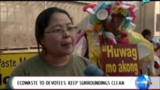 NewsLife Ecowaste to devotees Keep surroundings clean  Jan 5 2015 [upl. by Dorison]