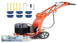 VEVOR Electric Concrete Floor Grinder 10quot WalkBehind Grinder 17HP Concrete Floor Polisher Review [upl. by Ynahirb]