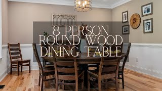 Round Reclaimed Barn Wood Dining Table for Family of 8 [upl. by Hamner]