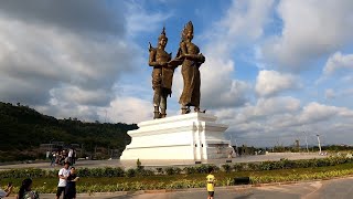 ENORMOUS Statue of Preah Thong amp Neang Neak Sihanoukville Cambodia 🇰🇭  Khmerstreets [upl. by Rickart683]