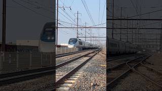 ACELA EXPRESS doing 110 MPH Through Holmesburg Early morning [upl. by Yhtrod]