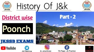 Poonch District  History of jampk JKSSB Exams Tourist Destinations of Jampk Part  2 [upl. by Scuram]