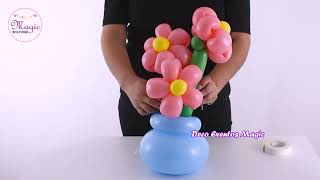 Aprende a hacer un arreglo con globos🌸🎈 Cómo hacer flores con globos [upl. by Chappelka]