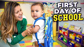 Baby Milans FIRST DAY of SCHOOL ONLY 10 MONTHS OLD  The Royalty Family [upl. by Assenar]