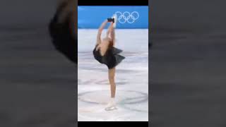 Alexandra Trusova then vs olympics alexandratrusova olympics figureskating firstplace [upl. by Savick]