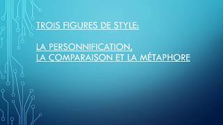 PERSONNIFICATION COMPARAISON ET METAPHORE [upl. by Arriaet]