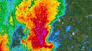 2024 Elkhorn Nebraska Tornado Radar Loop [upl. by Nairehs]