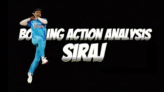 Mohammed siraj bowling action analysis ☄️ how siraj clicks 140 kmph an average delivery [upl. by Anertal964]