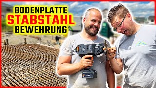 BODENPLATTE BEWEHRUNG mit STABSTAHL und Ringerder  Home Build Solution [upl. by Nylla]