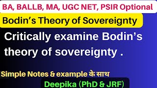 Bodin’ theory of sovereignty [upl. by Greenes]