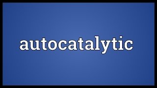 Autocatalytic Meaning [upl. by Elleinod]