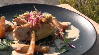 Recette  poulet farci au maroilles  Météo à la carte [upl. by Telfore]