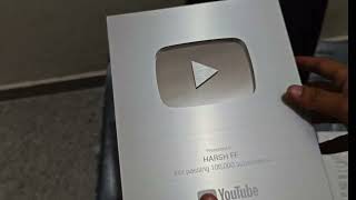 Finally mujhe Silver Play button 🥹mil Gaya HARSHFREEFIRE12 Thanks YouTube silverplaybutton [upl. by Terrab576]