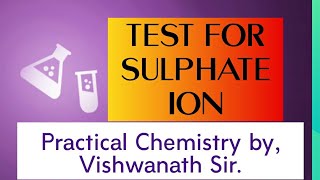 Test for sulphate SO42 ion practicalskills chemistrypracticals [upl. by Biamonte425]