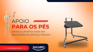 Apoios suportes para pés ergonômicos Serviço Pesado [upl. by Yllod]